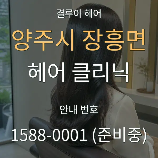 양주시 장흥면 헤어 클리닉 대표 안내 그래픽