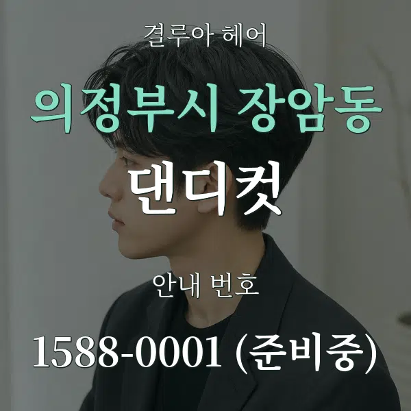 의정부시 장암동 댄디컷 대표 안내 그래픽