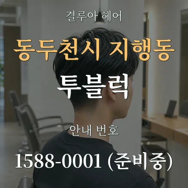 동두천시 지행동 투블럭 대표 안내 그래픽