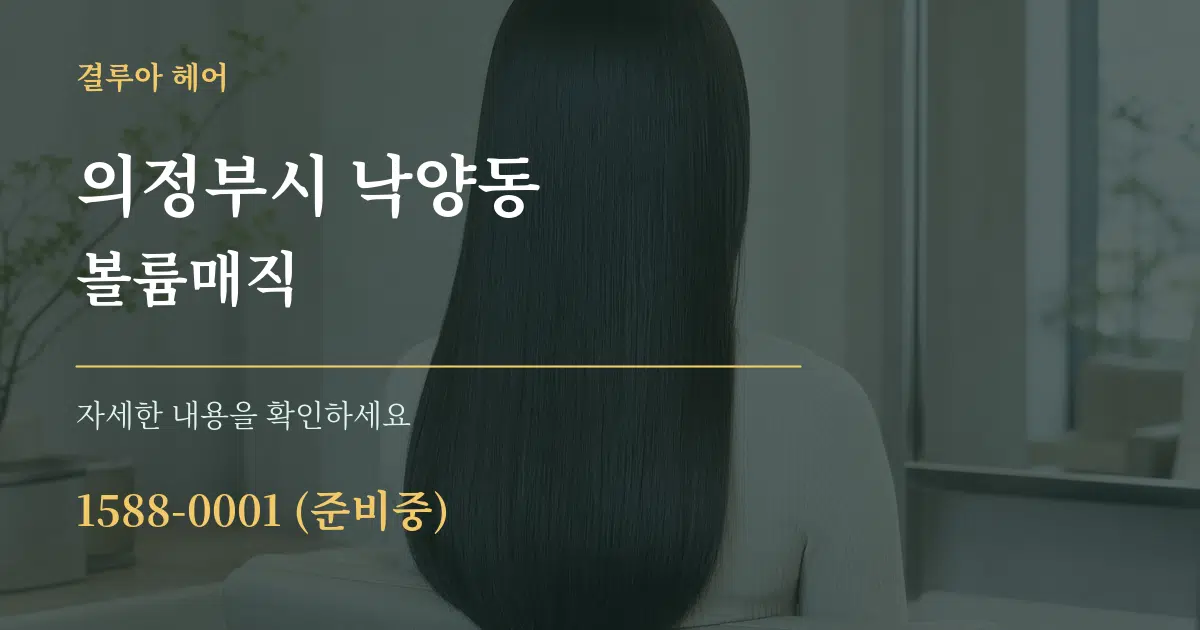 의정부시 낙양동 볼륨매직 서비스 이용 안내 그래픽