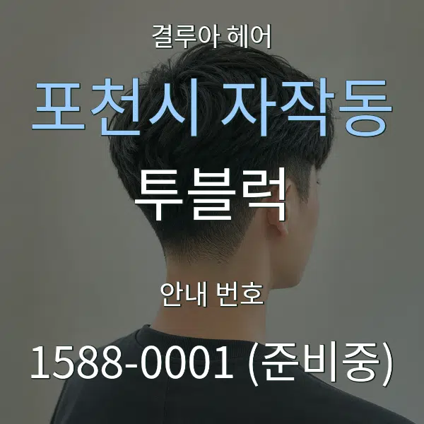 포천시 자작동 투블럭 대표 안내 그래픽