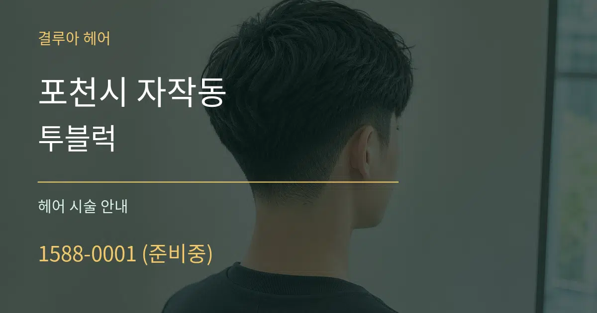 포천시 자작동 투블럭 대표 안내 그래픽