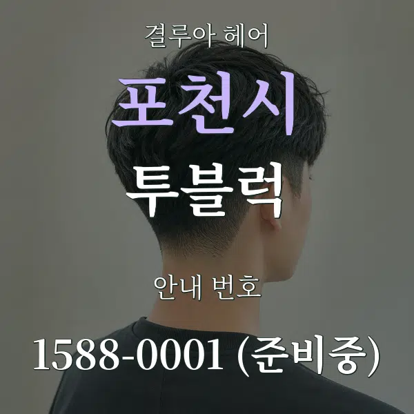 포천시 투블럭 대표 안내 그래픽