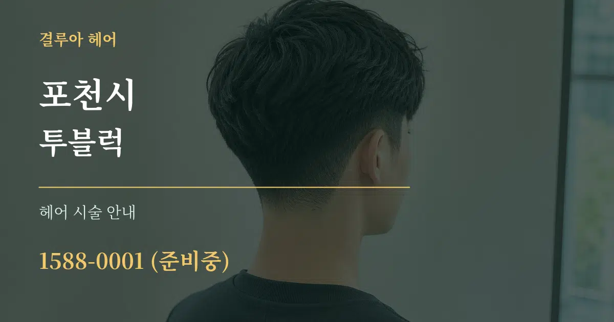 포천시 투블럭 대표 안내 그래픽