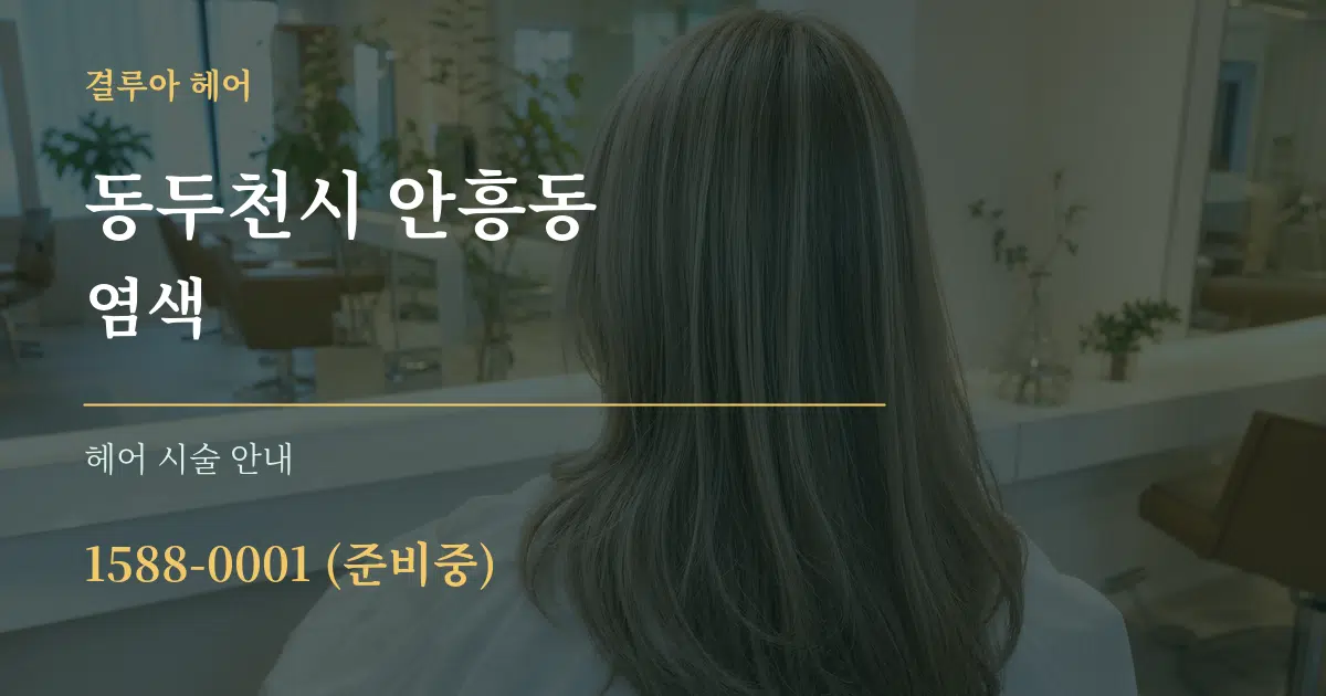 동두천시 안흥동 염색 대표 안내 그래픽