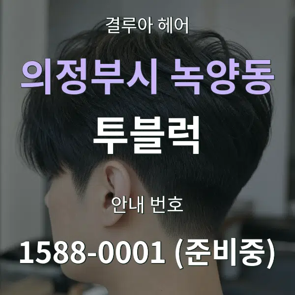 의정부시 녹양동 투블럭 대표 안내 그래픽