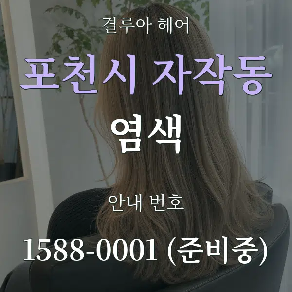 포천시 자작동 염색 대표 안내 그래픽