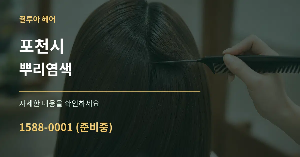 포천시 뿌리염색 서비스 이용 안내 그래픽