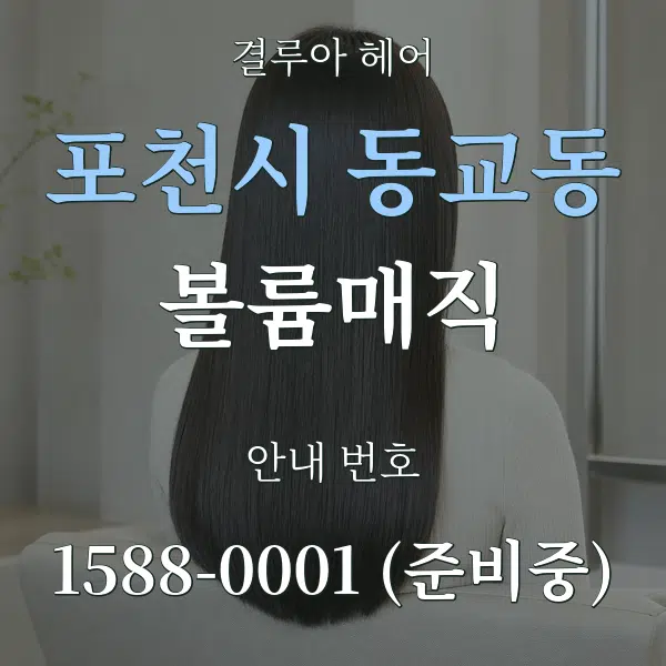 포천시 동교동 볼륨매직 대표 안내 그래픽
