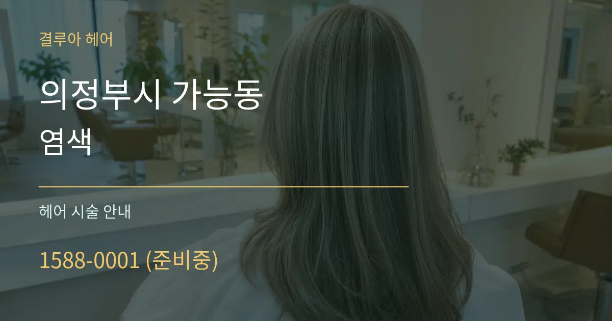의정부시 가능동 염색 대표 안내 그래픽
