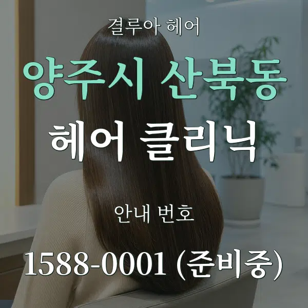 양주시 산북동 헤어 클리닉 대표 안내 그래픽