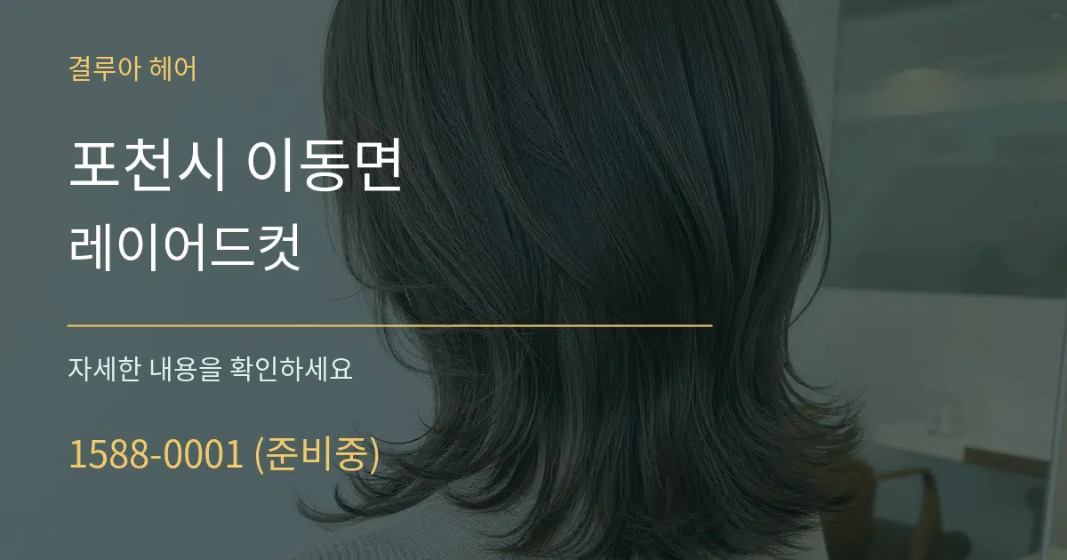 포천시 이동면 레이어드컷 서비스 이용 안내 그래픽