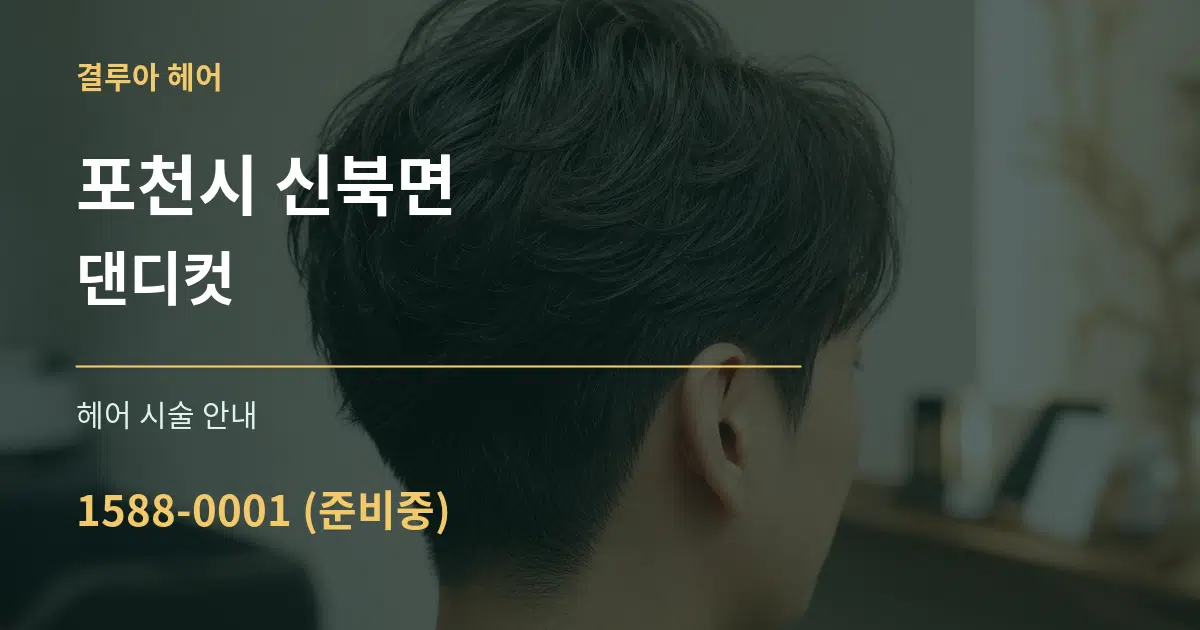 포천시 신북면 댄디컷 대표 안내 그래픽