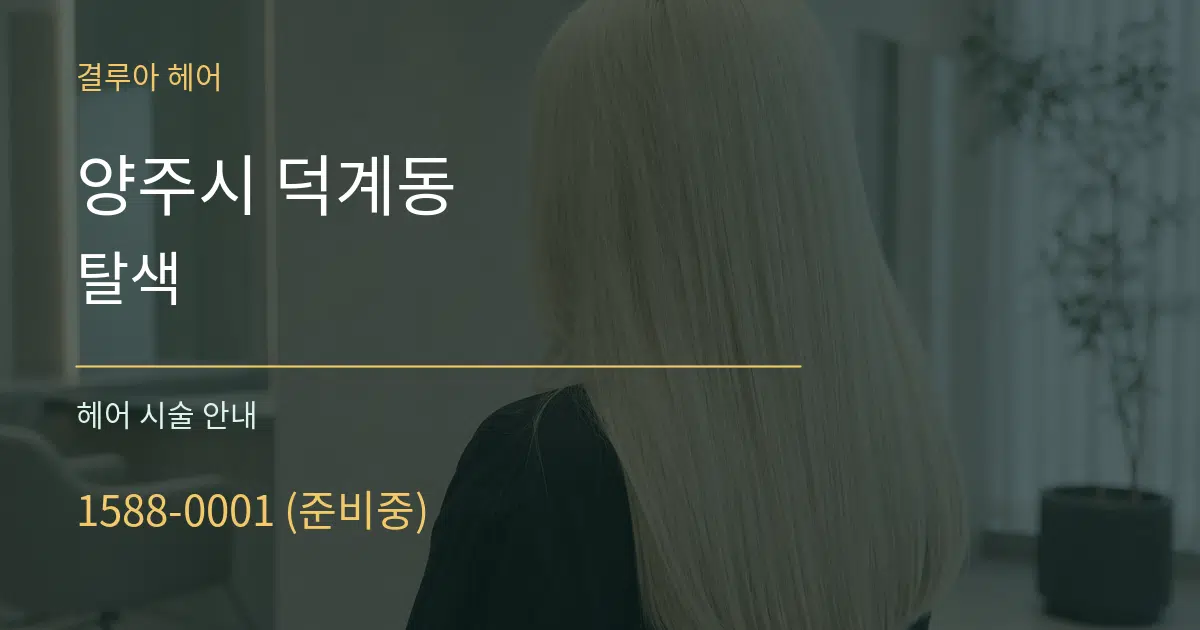 양주시 덕계동 탈색 대표 안내 그래픽