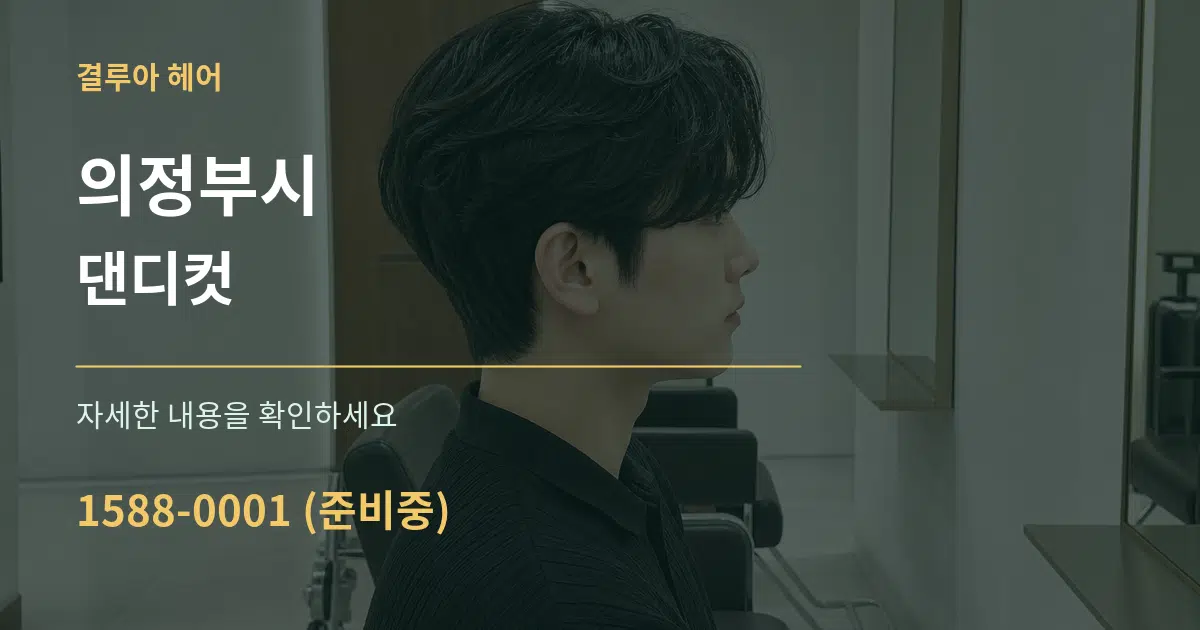 의정부시 댄디컷 서비스 이용 안내 그래픽