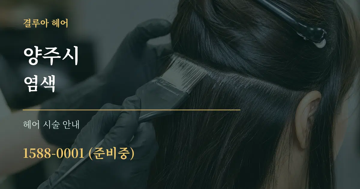 양주시 염색 대표 안내 그래픽