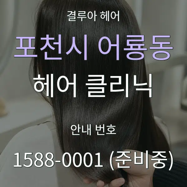 포천시 어룡동 헤어 클리닉 대표 안내 그래픽