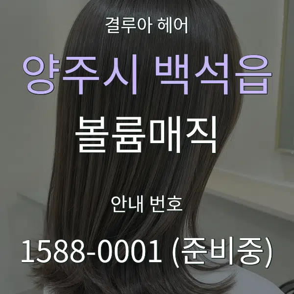 양주시 백석읍 볼륨매직 대표 안내 그래픽