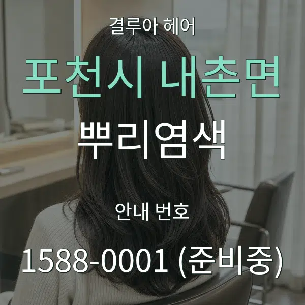 포천시 내촌면 뿌리염색 대표 안내 그래픽