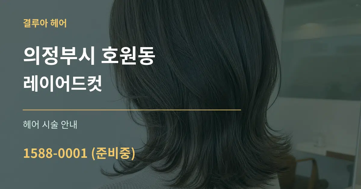의정부시 호원동 레이어드컷 대표 안내 그래픽