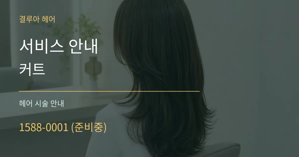 서비스 안내 커트 대표 안내 그래픽