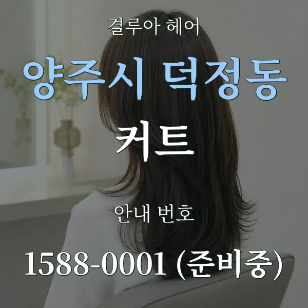 양주시 덕정동 커트 대표 안내 그래픽