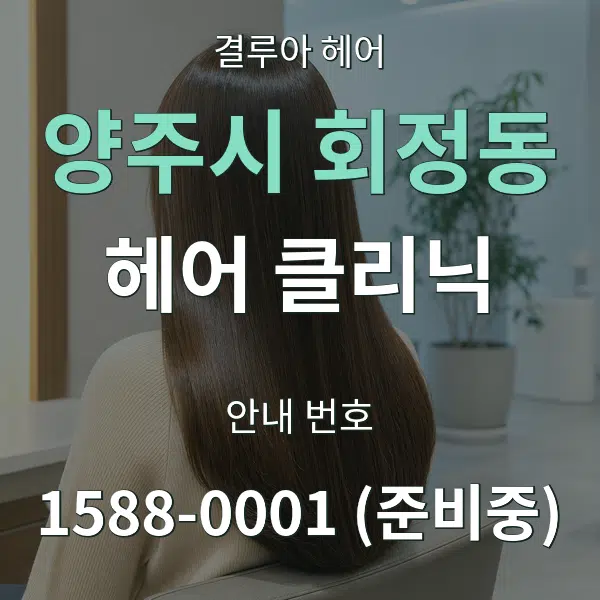 양주시 회정동 헤어 클리닉 대표 안내 그래픽