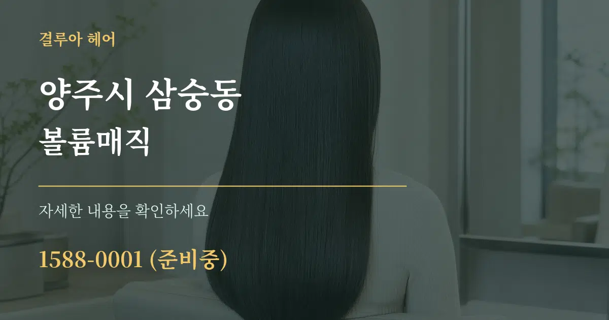 양주시 삼숭동 볼륨매직 서비스 이용 안내 그래픽