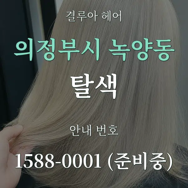 의정부시 녹양동 탈색 대표 안내 그래픽
