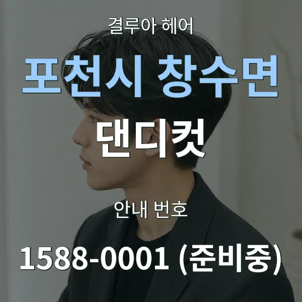 포천시 창수면 댄디컷 대표 안내 그래픽