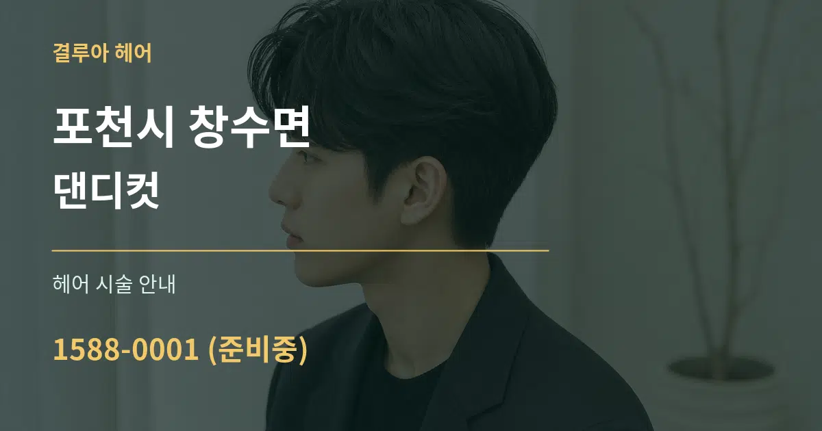 포천시 창수면 댄디컷 대표 안내 그래픽