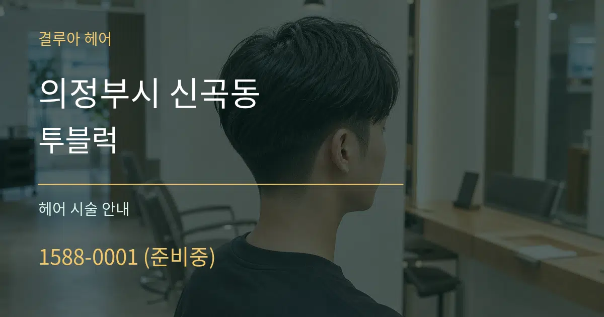 의정부시 신곡동 투블럭 대표 안내 그래픽