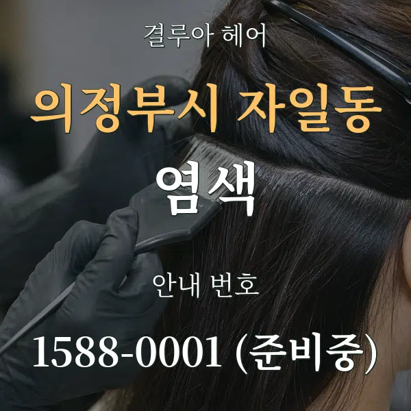 의정부시 자일동 염색 대표 안내 그래픽