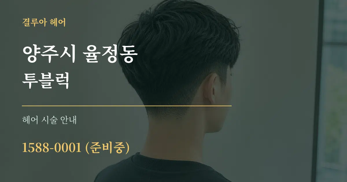양주시 율정동 투블럭 대표 안내 그래픽