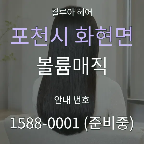 포천시 화현면 볼륨매직 대표 안내 그래픽