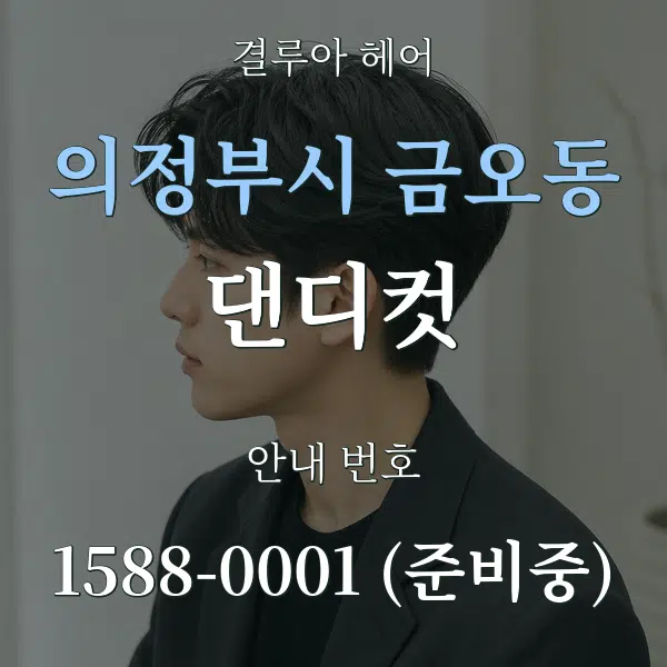 의정부시 금오동 댄디컷 대표 안내 그래픽