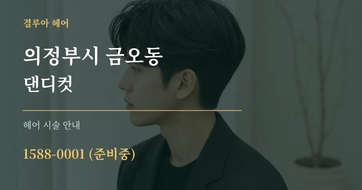 의정부시 금오동 댄디컷 대표 안내 그래픽