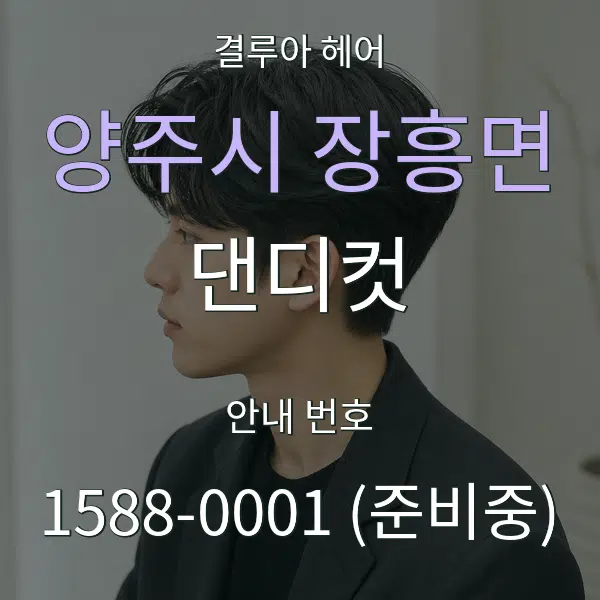 양주시 장흥면 댄디컷 대표 안내 그래픽