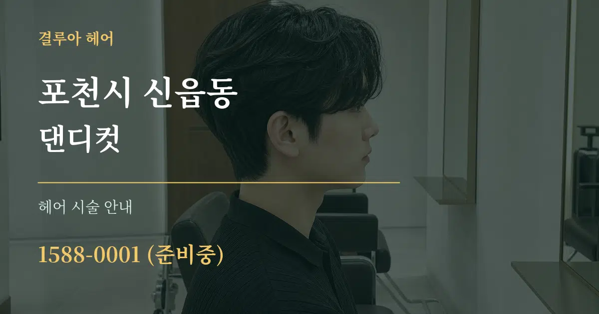 포천시 신읍동 댄디컷 대표 안내 그래픽