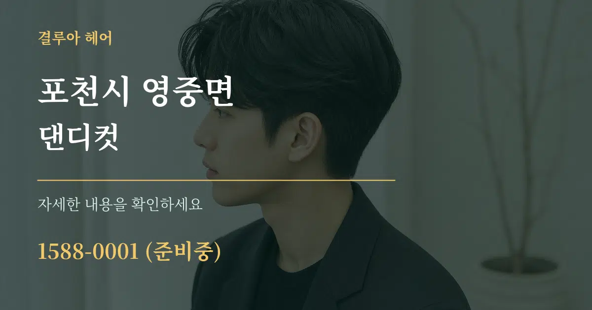포천시 영중면 댄디컷 서비스 이용 안내 그래픽