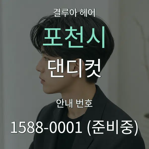 포천시 댄디컷 대표 안내 그래픽