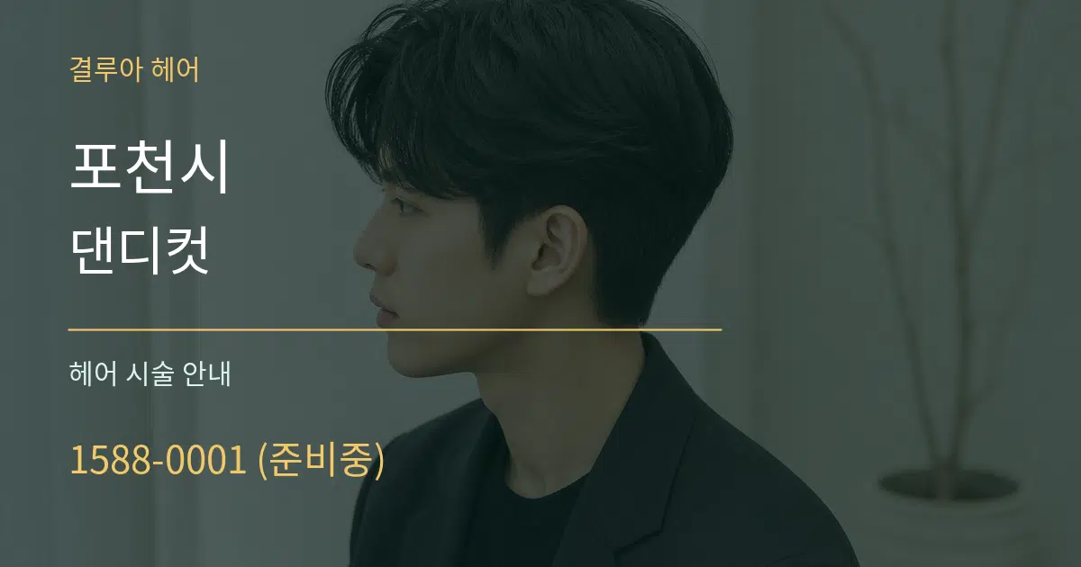 포천시 댄디컷 대표 안내 그래픽