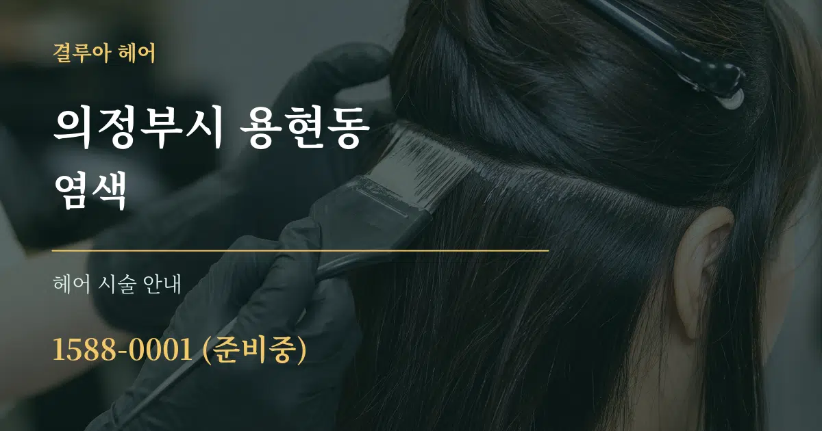의정부시 용현동 염색 대표 안내 그래픽