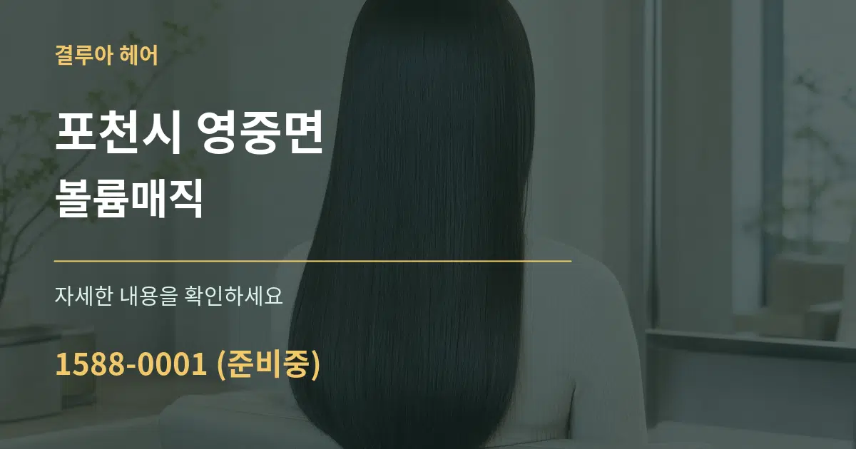 포천시 영중면 볼륨매직 서비스 이용 안내 그래픽