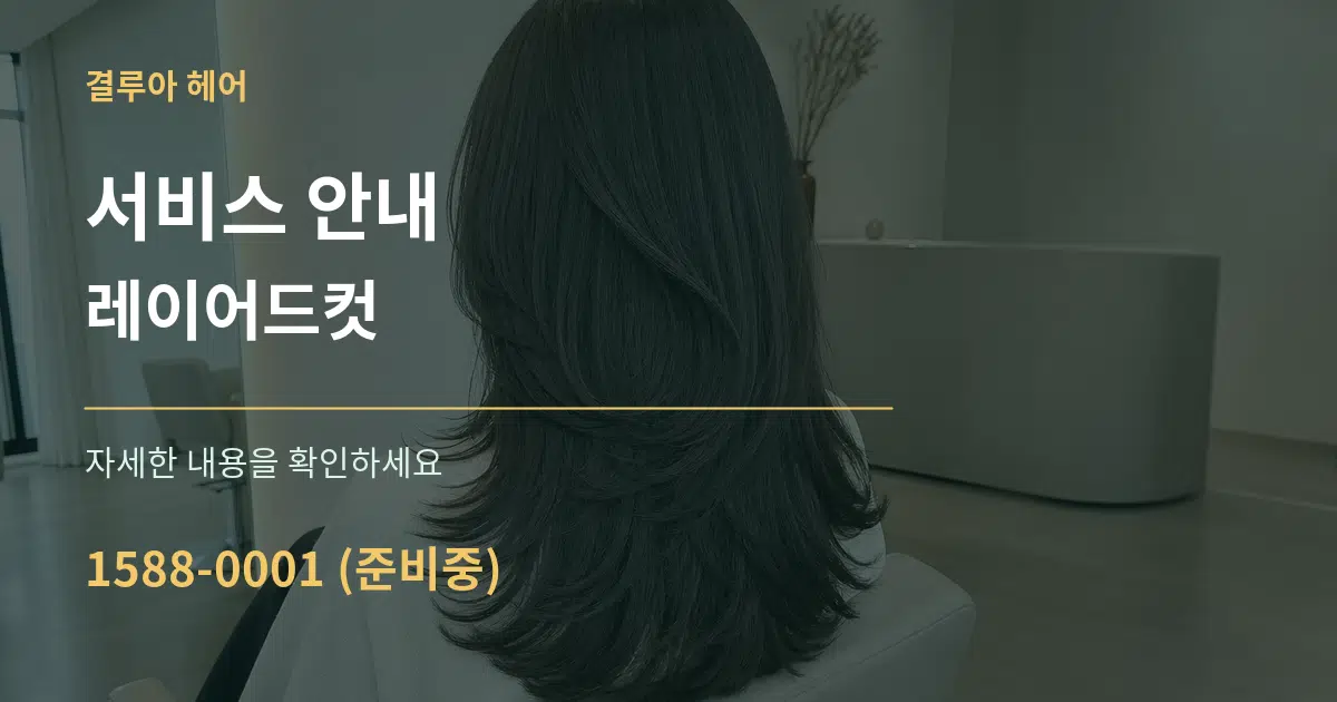 서비스 안내 레이어드컷 작업 조건 안내 그래픽