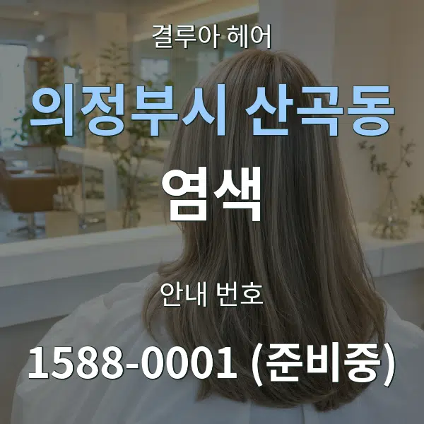 의정부시 산곡동 염색 대표 안내 그래픽