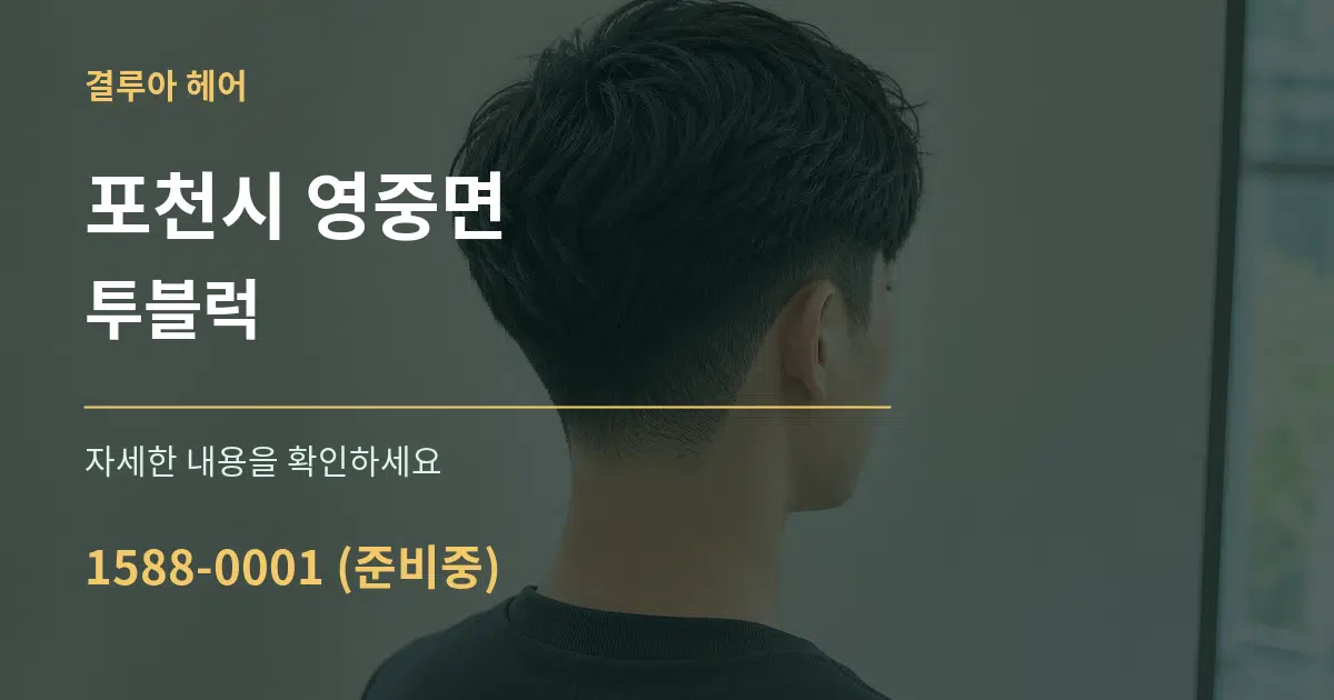 포천시 영중면 투블럭 서비스 이용 안내 그래픽