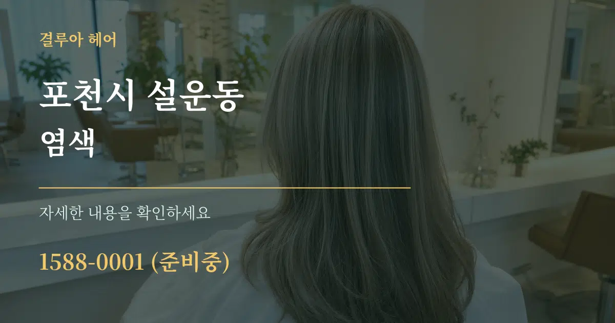 포천시 설운동 염색 서비스 이용 안내 그래픽