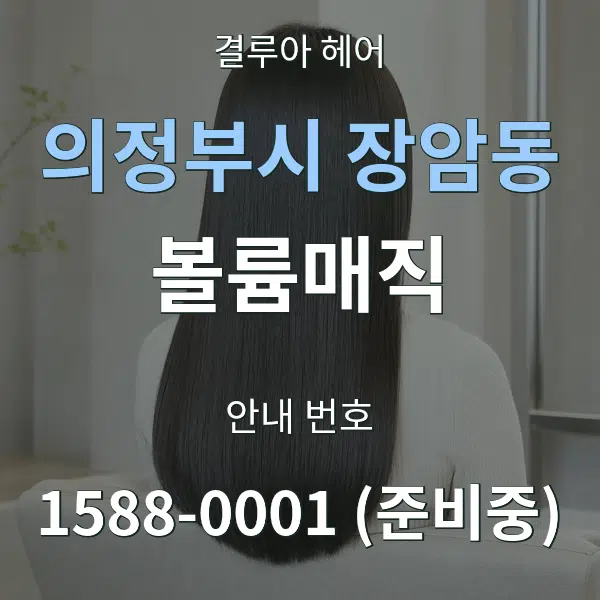 의정부시 장암동 볼륨매직 대표 안내 그래픽