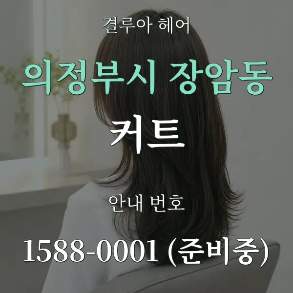 의정부시 장암동 커트 대표 안내 그래픽